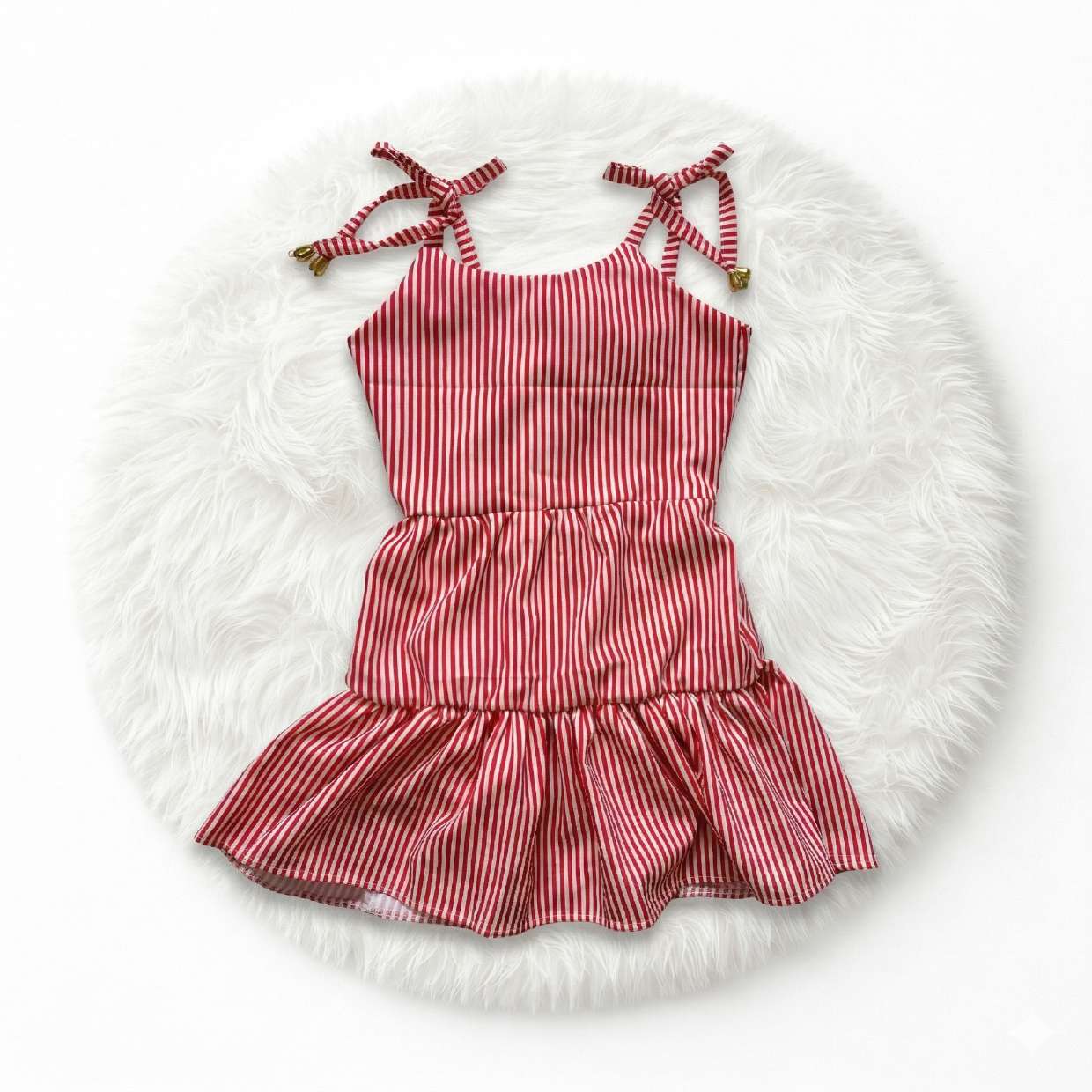 Vestido Listras Vermelho